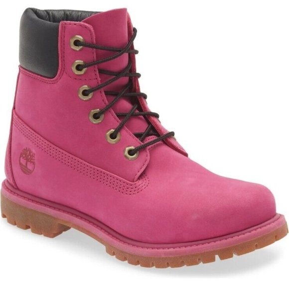 Timberland 6-Inch Premium Waterproof Boot, Festival Fuchsia Women’s Size 8